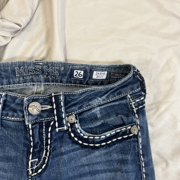 Miss Me Irene Bootcut Medium Wash Western Denim Jeans Women’s/Jr. Size 26 - Picture 2 of 16